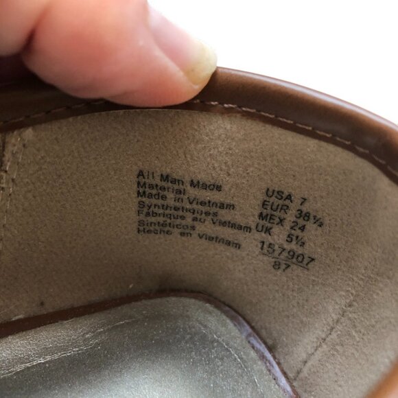 Christian Soriano for PL Tan Flat Womens Shoes with Gold Emblem Detail on Toes 7 - Picture 7 of 9